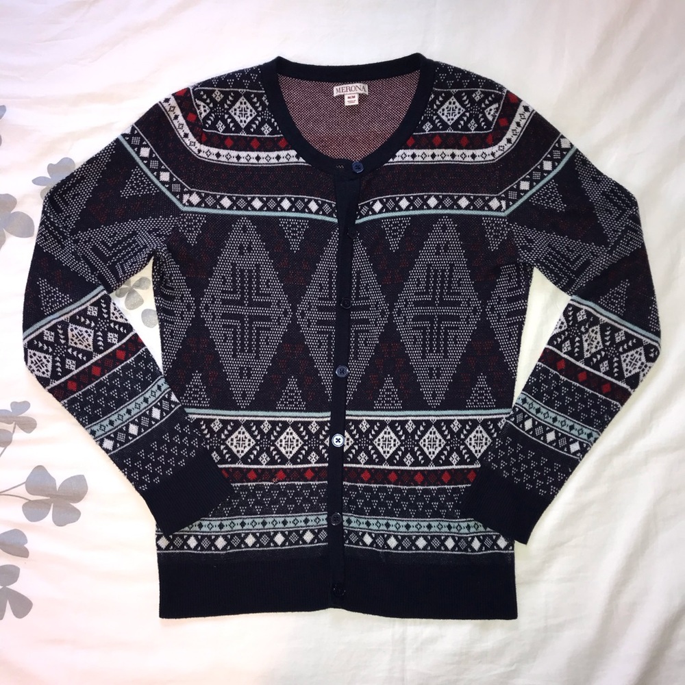 Geometric Print Cardigan 🔺🔹